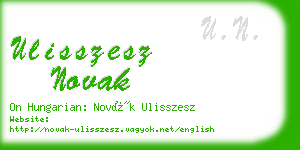ulisszesz novak business card